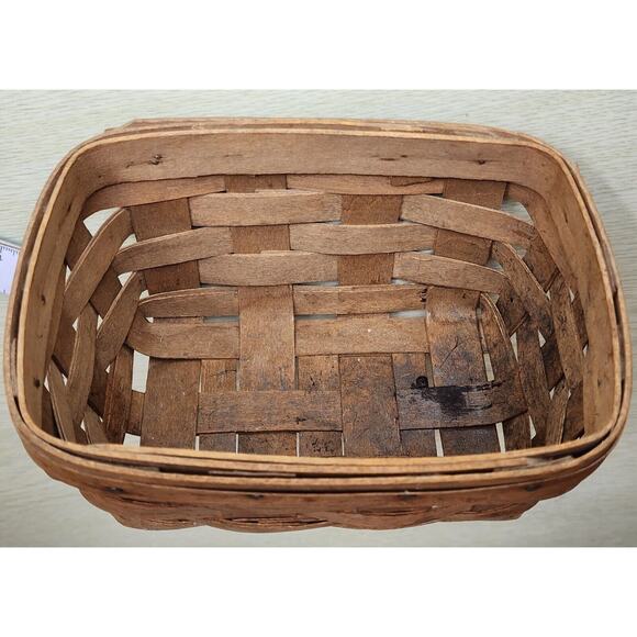 LONGABERGER WALL HANGING BASKET-Vintage-Small-5x7-Dated 1985 - Picture 8 of 11